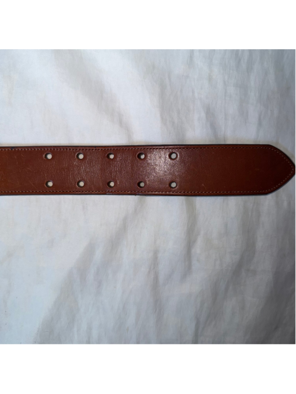 Ralph Lauren Brown Leather Belt with Brass Buckle - Picture 7 of 9